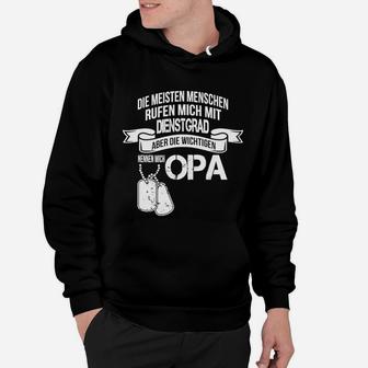 Personalisiertes Opa Hoodie Dienstgrad Opa, Lustiges Tee für Großväter - Seseable