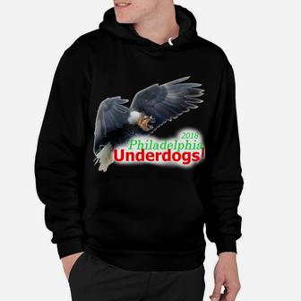 Philadelphia Underdogs 2018 Funny Eagle With Dog Head Hoodie - Seseable