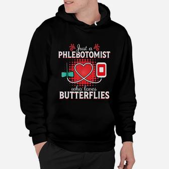 Phlebotomist Butterfly Needle Funny Phlebotomy Gift Hoodie - Seseable