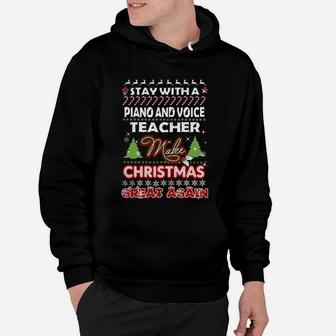 Piano And Voice Teacher Christmas Hoodie - Seseable