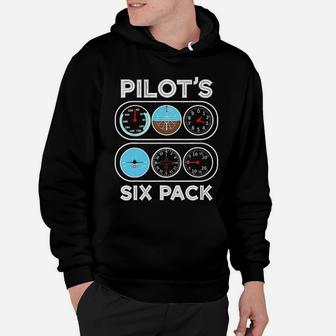 Pilots Six Pack Flight Instruments Aviation Hoodie - Seseable