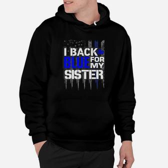 Police Blue Line Thin Blue Line Sister Hoodie - Seseable