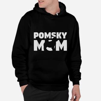 Pomsky Gift For Dog Mother Pomsky Mom Funny Pomsky Hoodie - Seseable