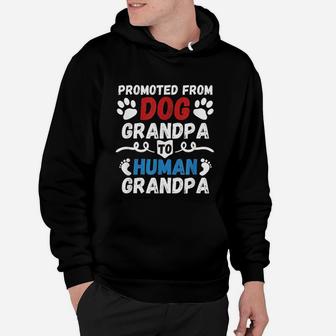 Promoted From Dog Grandpa To Human Grandpa Hoodie - Seseable