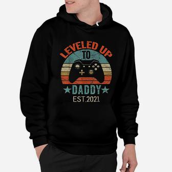 Promoted To Daddy Est Vintage Men Leveled Up To Dad Hoodie - Seseable