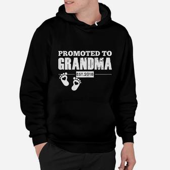 Promoted To Grandma Est 2018 First Time Mom Hoodie - Seseable