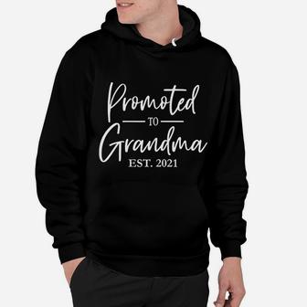 Promoted To Grandma Est 2021 Pregnancy Announcement Hoodie - Seseable