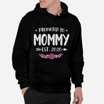 Promoted To Mommy Est 2020 New Mom Gift First Mommy Hoodie - Seseable