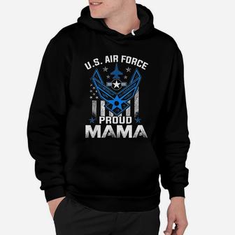 Proud Mama Us Air Force American Flag Hoodie - Seseable