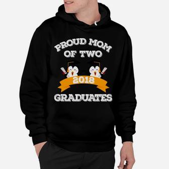 Proud Mom Of Two 2018 Graduates Funny Twin Mama Hoodie | Seseable UK