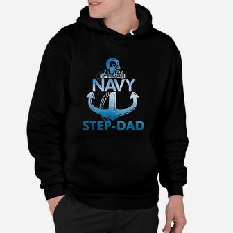 Proud Navy Step Dad Gift Lover Veterans Day Hoodie - Seseable