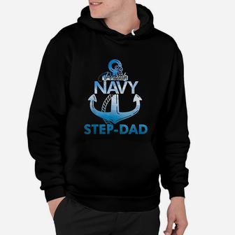 Proud Navy Step Dad Gift Lover Veterans Day Hoodie - Seseable