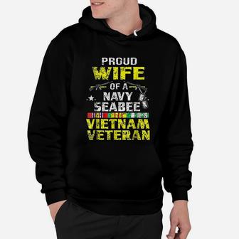 Proud Wife Of A Navy Seabee Vietnam Veteran Hoodie - Seseable