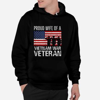 Proud Wife Vietnam War Veteran Husband Wives Matching Design Hoodie - Seseable