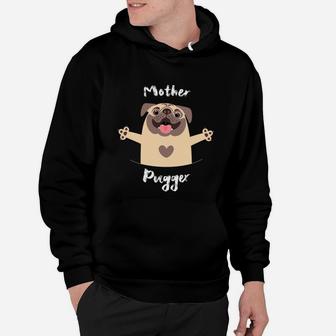 Pug Mom Gif Mother Pugger Pun Pug Lovers Hoodie - Seseable
