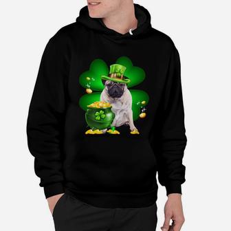 Pug Shamrock St Patricks Day Irish Great Dog Lovers Hoodie - Seseable