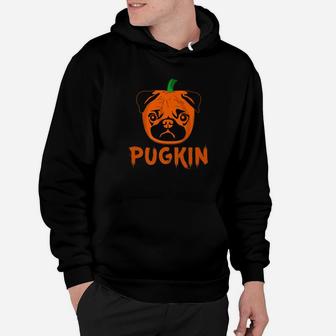 Pugkin Funny Pumpkin And Pug Dog Shirt Halloween Hoodie - Seseable