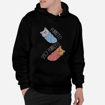 Purrito Burrito Cat Funny Food Cats Lover Hoodie - Seseable