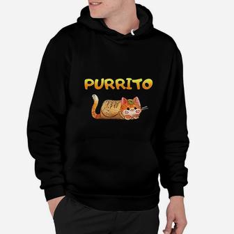 Purrito Cat Burrito Funny Food Cats Lover Hoodie - Seseable