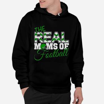 Real Moms Of Football Green Football Mom For Mothers Day Hoodie - Seseable