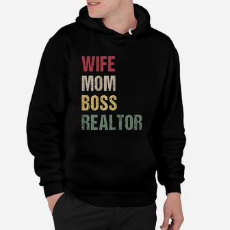Realtor Mom Shirt Wife Mom Boss Realtor Hoodie - Seseable