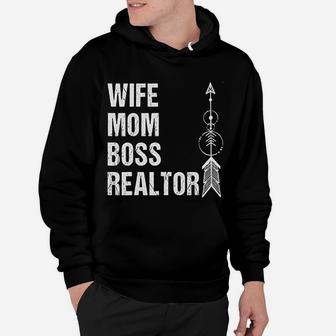Realtor Mom Wife Mom Boss Realtor Funny Hoodie - Seseable