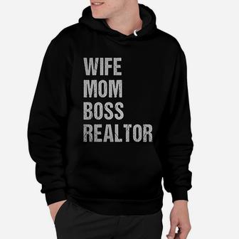 Realtor Mom Wife Mom Boss Realtor Hoodie - Seseable