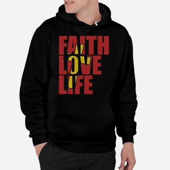 Red Cross Design Jesus Cool Faith Love Life Faith Hoodie - Seseable