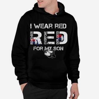 Red Friday Military Mom Womens I Wear Red For My Son Hoodie - Seseable
