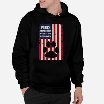 Red Friday Military Service Dogs Veteran Hoodie - Seseable