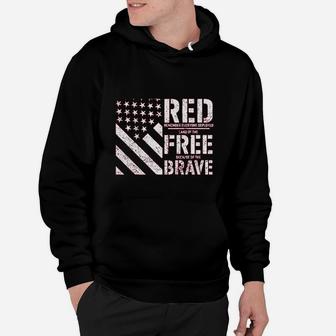 Red Remember Everyone Deployed Land Of The Free Because Of The Brave Hoodie - Seseable