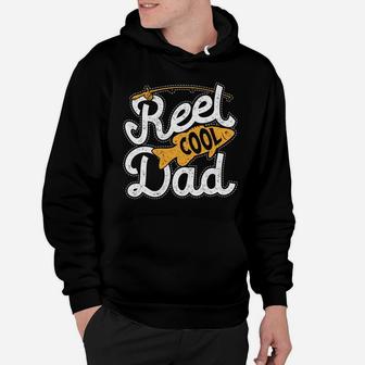 Reel Cool Dad Dads Daddy Men Funny Fishing Gift Hoodie - Seseable