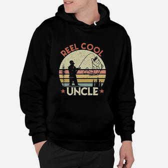 Reel Cool Uncle Vintage Fishing Lover Gift For Uncle Hoodie - Seseable