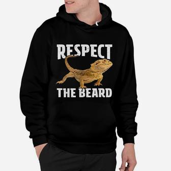 Respect The Beard Bearded Dragon Dad Mom Hoodie - Seseable