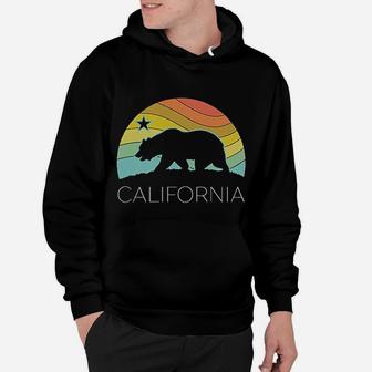 Retro California Bear Vintage Beach Cali Pride Surf 70s 80s Hoodie - Seseable