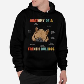 Retro French Bulldog Anatomy Cute Dog, gifts for dog lovers Hoodie - Seseable
