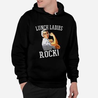 Retro Lunch Ladies Rock Cafeteria Worker Funny Lunch Lady Hoodie - Seseable