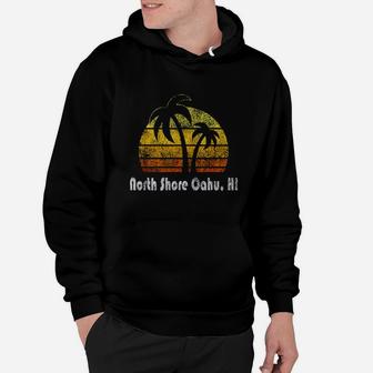 Retro North Shore Oahu T-shirt Hawaii Beach Shirt Hoodie - Seseable