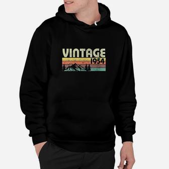 Retro Vintage 1954 Graphics 68th Birthday Gift 68 Years Old Hoodie - Seseable
