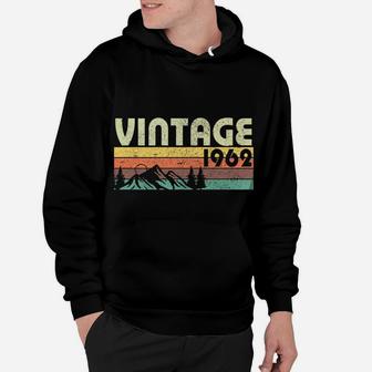 Retro Vintage 1962 Graphics 60th Birthday Gift 60 Years Old Hoodie - Seseable
