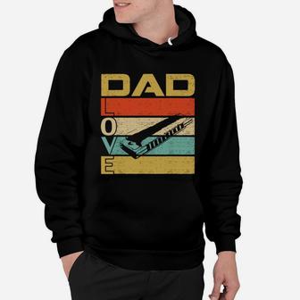 Retro Vintage Dad Love Harmonica Fathers Day Shirt Hoodie - Seseable