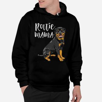 Rottie Mama Rottweiler Mom Rescue Mom Gift Hoodie - Seseable