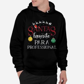 Santas Favorite Paraprofessional Christmas Gift Para Squad Hoodie - Seseable