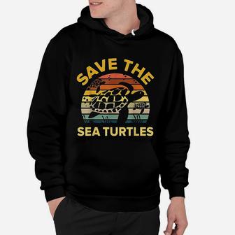 Save Sea Turtle Lover Vintage Skip A Straw Ocean Gift Hoodie - Seseable