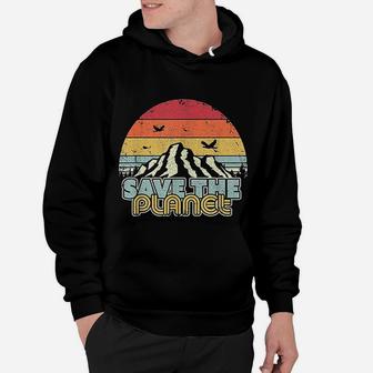 Save The Planet Retro Style Climate Change Hoodie - Seseable