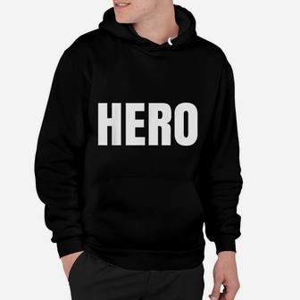 Says Hero Funny One Word Father Day Hoodie - Seseable