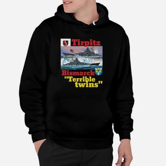 Schlachtschiff Tirpitz & Bismarck Hoodie - Terrible Twins Motiv - Seseable