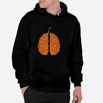 School Psychologist Halloween Pumpkin Brain Hoodie - Seseable