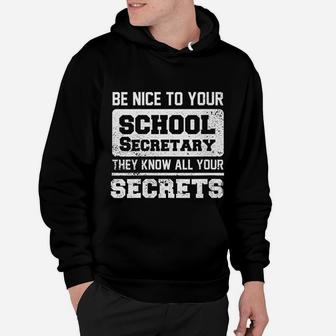 School Secretary Secrets Education Receptionist Hoodie - Seseable