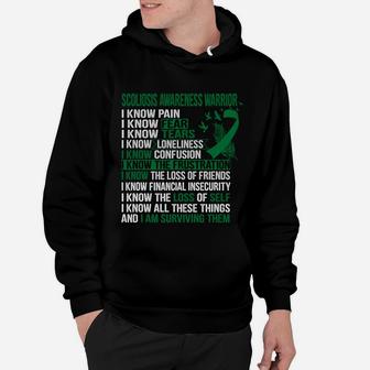 Scoliosis Awareness Support Scoliosis Awareness Warrior Hoodie - Seseable